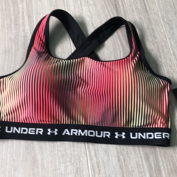 Under Armour Crossback Mid Print Sport Bra size 2X - Picture 2 of 9